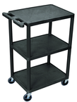 Utility Cart Plus 3 Flat Shelves - 24" x 18" x 42" - Top Tool & Supply