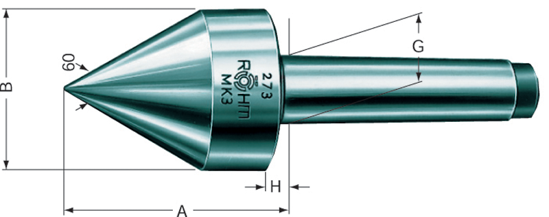 4MT HD 60° Pipe Nose - Live Center - Top Tool & Supply