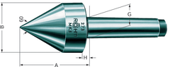 4MT HD 60° Pipe Nose - Live Center - Top Tool & Supply