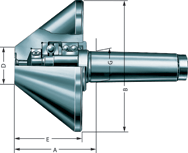 5MT HD 60° Bull Nose - Live Center - Top Tool & Supply