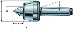 3MT Revolving Tailstock Standard - Live Center - Top Tool & Supply