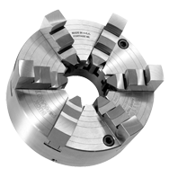 Ajust-Tru+ Universal Chuck - 4" Plain Mount; 6-Jaw; Solid Jaw - Top Tool & Supply