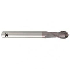 2mm Dia. - 50mm OAL - Carbide - Ball End HP End Mill-2 FL - Top Tool & Supply