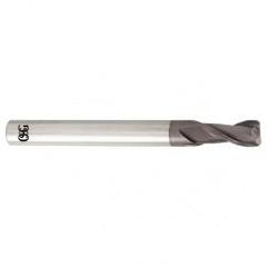 4mm Dia. x 70mm Overall Length 2-Flute 1mm C/R Solid Carbide SE End Mill-Round Shank-Center Cutting-TiALN - Top Tool & Supply