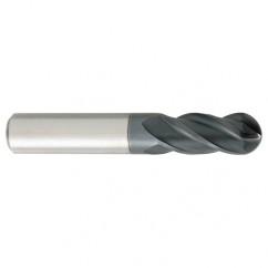 1/2" Dia. - 3" OAL - Carbide - Ball End HP End Mill-4 FL - Top Tool & Supply