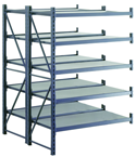 50 x 52 x 78" - Welded Frame Double Straight Shelving Add-On Unit (Gray) - Top Tool & Supply