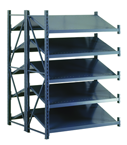 50 x 48 x 78" - Welded Frame Double Inverted Tilt Shelving Add-On Unit (Gray) - Top Tool & Supply