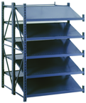 50 x 50 x 78" - Welded Frame Double Straight/Tilt Shelving Add-On Unit (Gray) - Top Tool & Supply