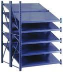 50 x 48 x 78" - Welded Frame Double Tilt Shelving Add-On Unit (Gray) - Top Tool & Supply