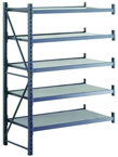 50 x 26 x 78" - Welded Frame Single Straight Shelving Add-On Unit (Gray) - Top Tool & Supply