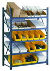 52 x 24 x 78" - Welded Frame Single Tilt Shelving Starter Unit (Gray) - Top Tool & Supply