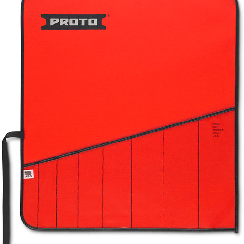 Proto Red Canvas 8-Pocket Tool Roll - Top Tool & Supply