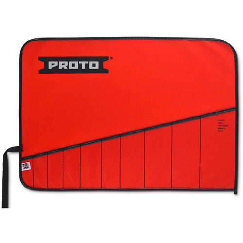 Proto Red Canvas 10-Pocket Tool Roll - Top Tool & Supply