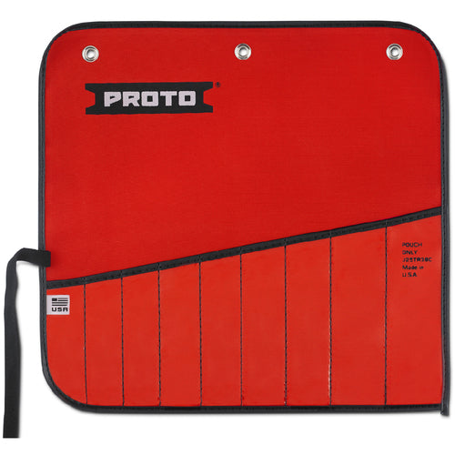 Proto Red Canvas 9-Pocket Tool Roll - Top Tool & Supply