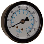 1/4 NPT Back Air Gauge 160 PSI - Top Tool & Supply