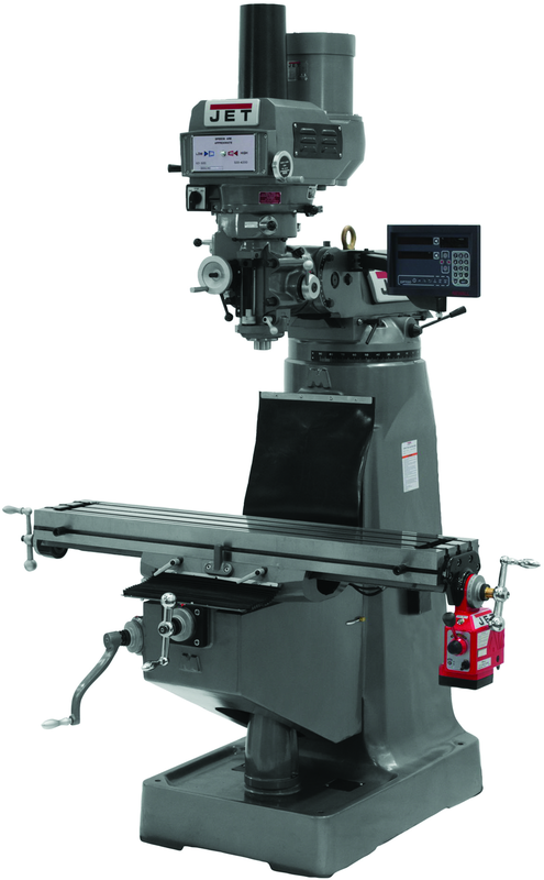 JTM-4VS Mill With Newall DP700 DRO With X-Axis Powerfeed and Power Draw Bar - Top Tool & Supply