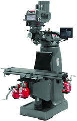 JTM-4VS Mill With 3-Axis Newall DP700 DRO (Knee) With X, Y and Z-Axis Powerfeeds - Top Tool & Supply