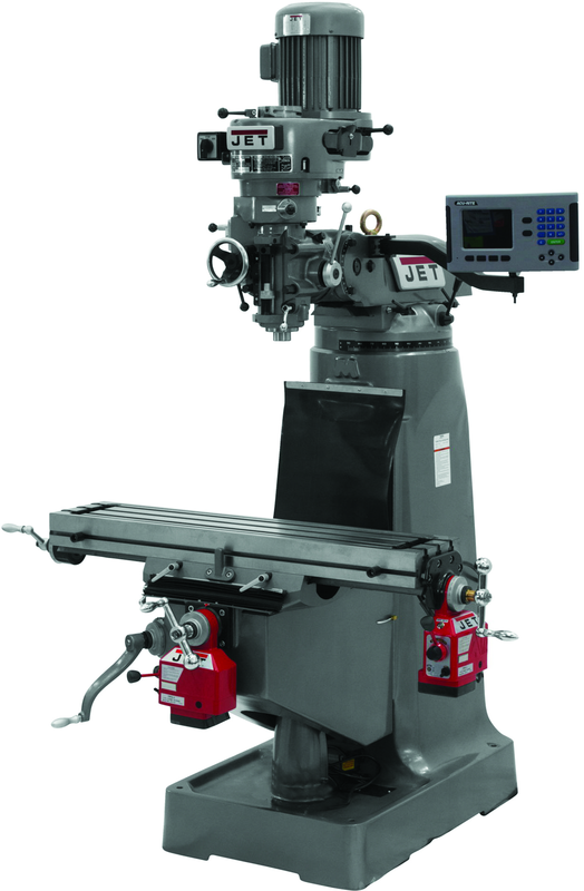 JTM-2 Mill With 3-Axis ACU-RITE 200S DRO (Quill) With X and Y-Axis Powerfeeds - Top Tool & Supply