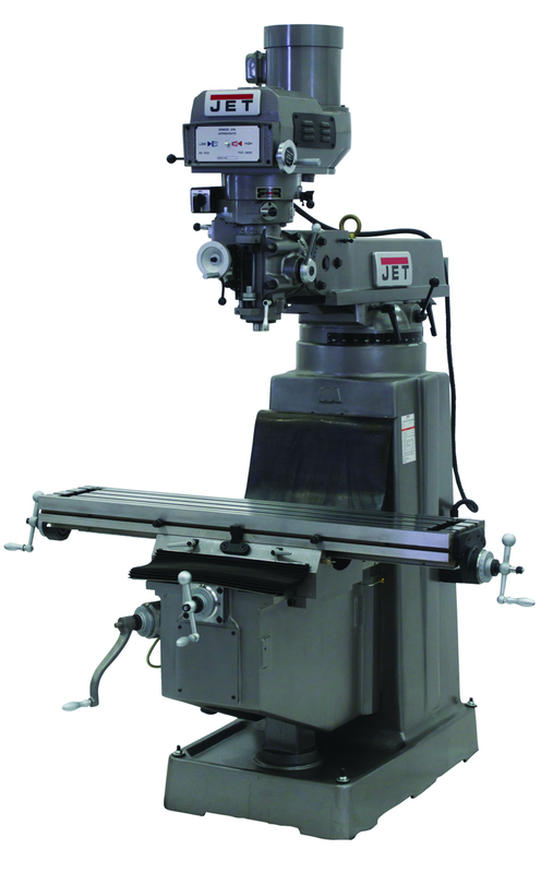 JTM-1050 Mill With 3-Axis ACU-RITE 200S DRO (Quill) With X and Y-Axis Powerfeeds - Top Tool & Supply