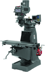 JTM-4VS Mill With ACU-RITE VUE DRO With X-Axis Powerfeed and 6" Riser Block - Top Tool & Supply