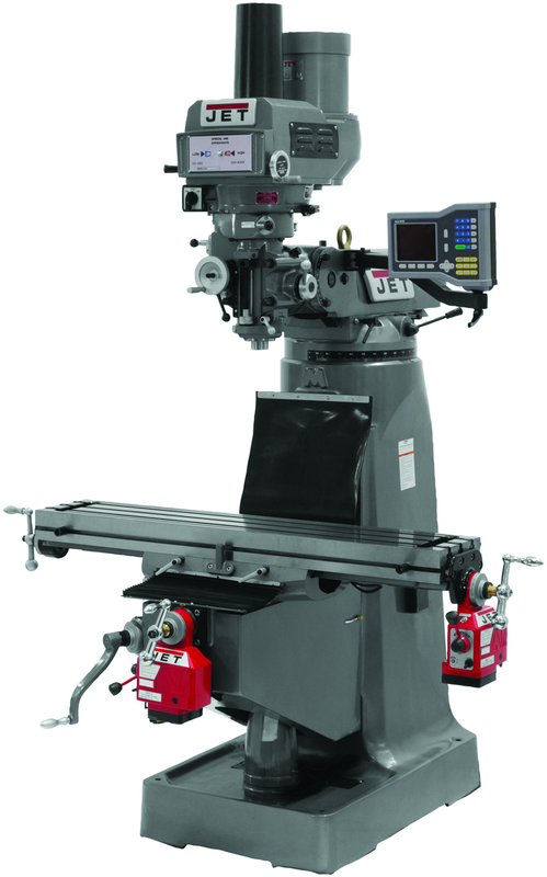 JTM-4VS-1 Mill With 3-Axis ACU-RITE VUE DRO (Knee) With X, Y and Z-Axis Powerfeeds - Top Tool & Supply