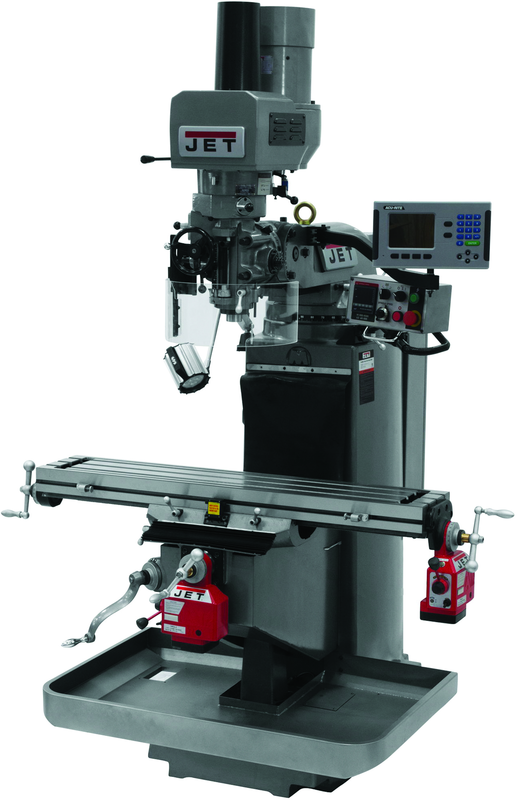 JTM-949EVS Mill With Acu-Rite 200S DRO With X and Y-Axis Powerfeeds and Air Powered Drawbar - Top Tool & Supply