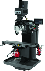 JTM-949EVS Mill With 3-Axis Newall DP700 DRO (Quill) With X and Y-Axis Powerfeeds and Air Powered Draw Bar - Top Tool & Supply