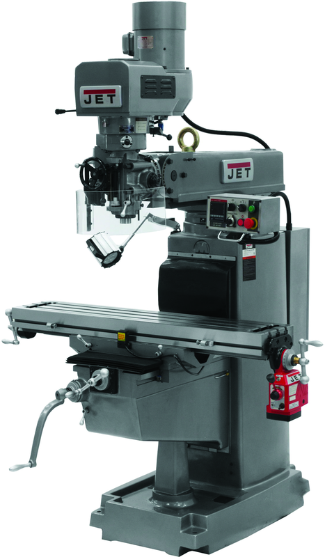 JTM-1050EVS2/230 Mill With 3-Axis Acu-Rite 300S DRO (Knee) With X, Y and Z-Axis Powerfeeds and Air Powered Draw Bar - Top Tool & Supply