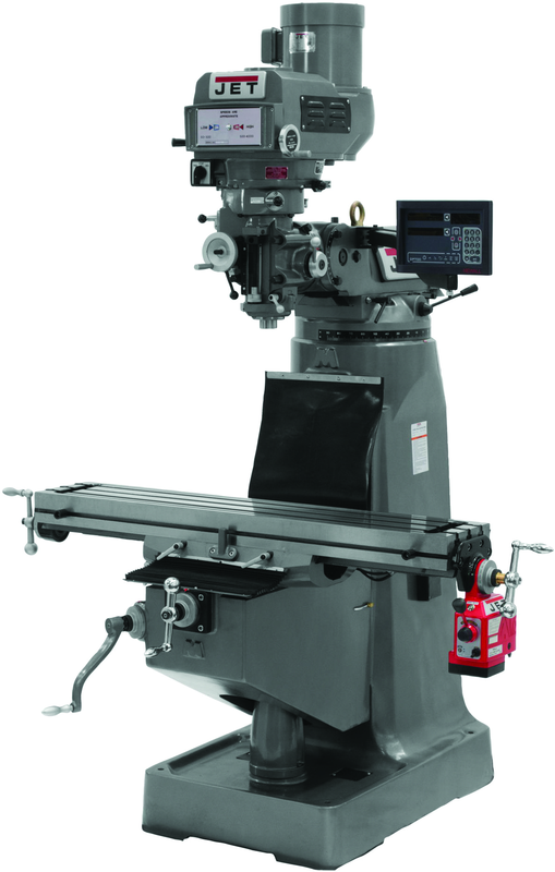 JTM-4VS-1 Mill With Newall DP700 DRO With X-Axis Powerfeed - Top Tool & Supply