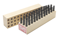 Young Bros Figure & Letter Stamps -- 5/16'' Type Size-Machine Made-36 Pieces per Set - Top Tool & Supply