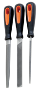 3 Pc. 8" 2nd Cut Engineering File Set - Ergo Handles - Top Tool & Supply