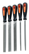 5 Pc. 8" Bastard Engineering File Set - Ergo Handles - Top Tool & Supply