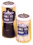 Cable Ties in a Jar - Natural Nylon-4; 7.5; 11" Long - Top Tool & Supply