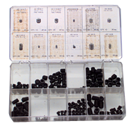 Set Screw Assortment - Fine/Coarse - 5-40 - 3/8-16 Dia - Top Tool & Supply