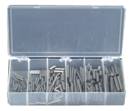 Dowel Pin Assortment - Alloy Steel - 1/16 thru 1/4 Dia - Top Tool & Supply