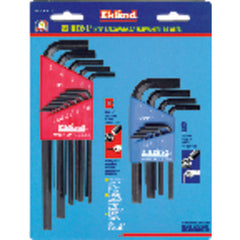 22 Pieces-0.050″-3/8″ & 1.5-10 mm Long & Short Arm Style - Hex Key Set - Top Tool & Supply