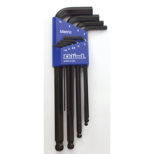 9 Pieces-1.5 mm-10 mm Long Arm Style - Ball End Hex Key Set - Top Tool & Supply