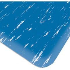 4' x 60' x 1/2" Thick Marble Pattern Mat - Blue - Top Tool & Supply