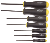 8 Piece - 7/64 - 5/16" Screwdriver Style - Ball End Hex Driver Set with Ergo Handles - Top Tool & Supply