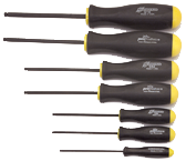 9 Piece - 1.5 - 10mm Screwdriver Style - Ball End Hex Driver Set with Ergo Handles - Top Tool & Supply