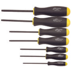 6 Pieces-1.5-5 mm Screwdriver Style - Ball End Hex Driver Set with Ergo Handles - Top Tool & Supply