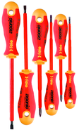 Bondhus Set of 6 Slotted & Phillips Tip Insulated Ergonic Screwdrivers. Impact-proof handle w/hanging hole. - Top Tool & Supply