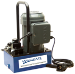 Hydraulic Electric Pump; 1HP Advance Hold Return; w/ 3Way-3Position Valve; 2-Gal; for Dual Acting Cylinders - Top Tool & Supply