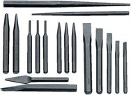 Snap-On/Williams 17 Piece Punch & Chisel Set -- #PC17; 1/8 to 1/2 Punches; 5/16 to 3/8 Chisels - Top Tool & Supply