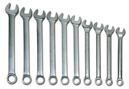 Snap-On/Williams Fractional Combination Wrench Set -- 10 Pieces; 12PT Satin Chrome; Includes Sizes: 1-5/16; 1-3/8; 1-7/16; 1-1/2; 1-5/8; 1-11/16; 1-3/4; 1-13/16; 1-7/8; 2" - Top Tool & Supply