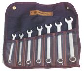 Wright Tool Fractional Combination Wrench Set -- 7 Pieces; 12PT Chrome Plated; Includes Sizes: 3/8; 7/16; 1/2; 9/16; 5/8; 11/16; 3/4"; Grip Feature - Top Tool & Supply