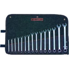 Wright Tool Metric Combination Wrench Set -- 15 Pieces; 12PT Chrome Plated; Includes Sizes: 7; 8; 9; 10; 11; 12; 13; 14; 15; 16; 17; 18; 19; 21; 22mm - Top Tool & Supply