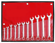 11 Piece - 12 Point - 3/8; 7/16; 1/2; 9/16; 5/8; 11/16; 3/4; 13/16; 7/8; 15/16 & 1" - Combination Wrench Set - Top Tool & Supply