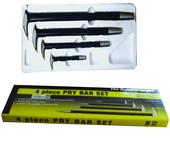 4 Piece - 6; 12; 16 & 20" - Solid Steel - Pry Bar Set - Top Tool & Supply