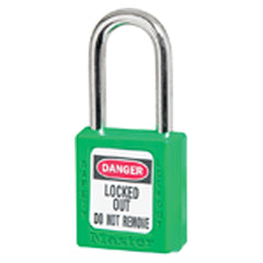 Xenoy Padlock - 1 1/2″ Body Width; Keyed: Alike; Green - Top Tool & Supply